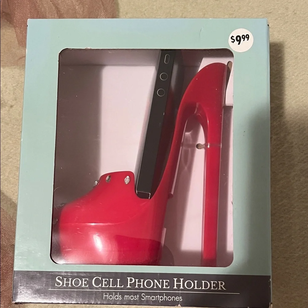 Red High Heel Shoe Cell Phone Holder